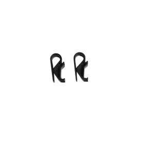 Hook on system, set of 2 hooks, black