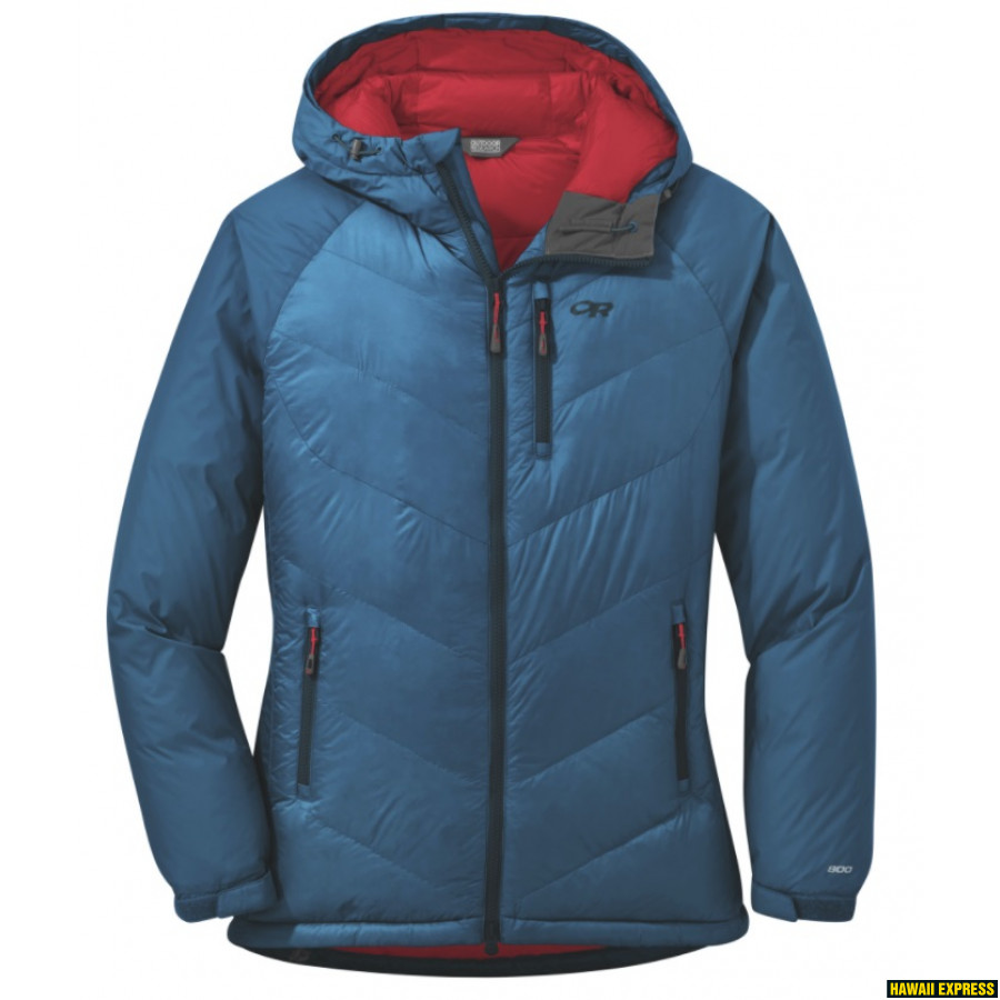women's alpine down hooded jacket