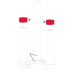 Varuosa amordile Upper Tube / Frame Bumper for BoXXer / Domain Dual Crown 35 mm (2 pieces) 2010-2012