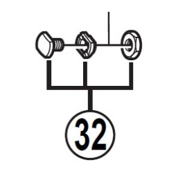 VARUOSA RUMMULE NEXUS 7/8S käigu trossi kinnitus Poldi kmpl CJ-7S40/CJ-8S20