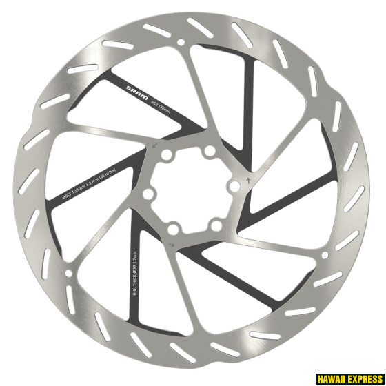 Rotor HS2 180mm 6-bolt (includes Steel rotor bolts) Rounded Rotor HS2 180mm 6-bolt (includes Steel rotor bolts) Rounded