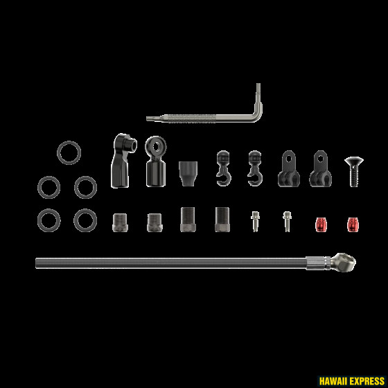 KETASPIDURI VOOLIK Beveled Banjo -2000mmBlk (inc. banjo, fittings) - Flat Mount,Red22 etc
