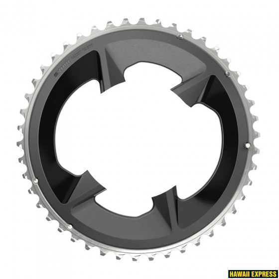 CHAIN RING ROAD 46T 107BCD 2X12 RIVAL BLACK WITH COVER PLATE CHAIN RING ROAD 46T 107BCD 2X12 RIVAL BLACK WITH COVER PLATE