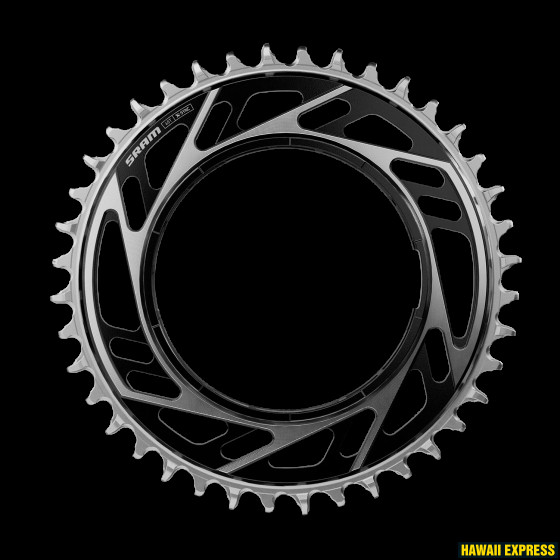 esihammasratas 12s ROAD 44T THREADED MOUNT X-SYNC 6.5MM OFFSET RED E1 BLACK/SILVER (including thread