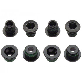 CHAINRING BOLT KIT 4X2 M10 ALUMINUM / M8 STEEL BLACK QTY 4 CHAINRING BOLT KIT 4X2 M10 ALUMINUM / M8 STEEL BLACK QTY 4