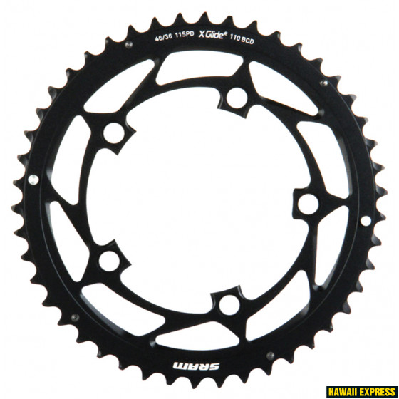 Chain Ring Road X-Glide R 46T Yaw 11 Speed S2 110 Alum 5mm Blast Black BB30 or GXP (46/36) Chain Ring Road X-Glide R 46T Yaw 11 Speed S2 110 Alum 5mm Blast Black BB30 or GXP (46/36)
