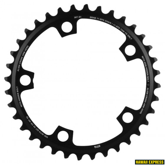 Chain Ring Road Red22/Force22/Rival22 X-Glide 36T Yaw 11 Speed S1 110 Alum 3mm Black (52-36, 46-36) Chain Ring Road Red22/Force22/Rival22 X-Glide 36T Yaw 11 Speed S1 110 Alum 3mm Black (52-36, 46-36)