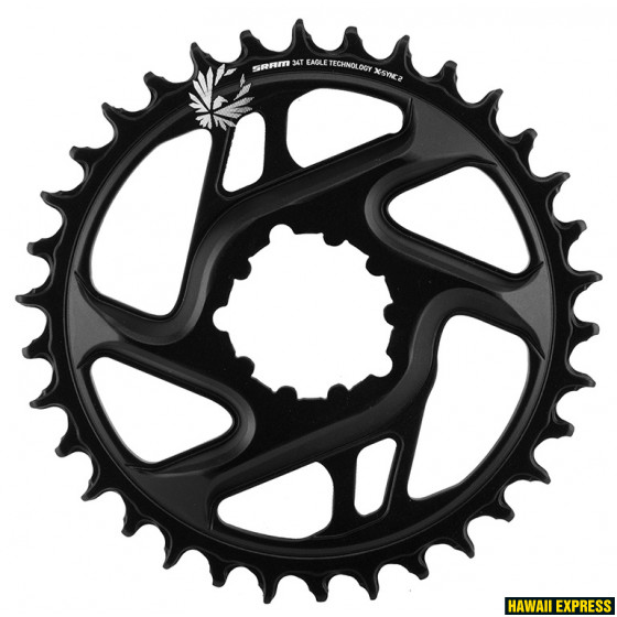 Chain Ring X-SYNC 2 34T Eagle Direct Mount 6mm Offset Cold Forged Aluminum Black
