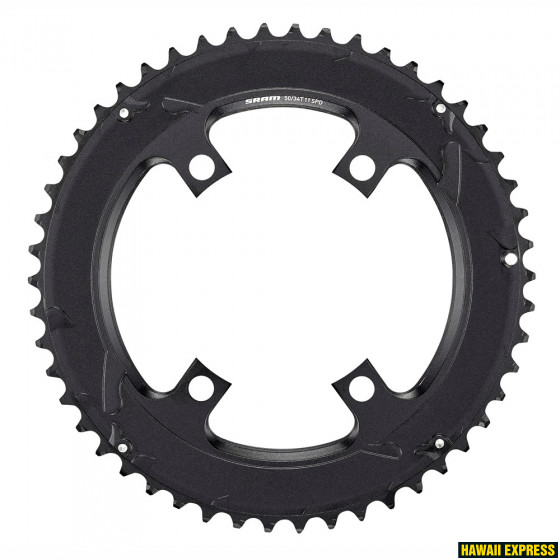 Chain Ring Road Asymmetrical 50T 110 Alum 3mm Black (50-34) Chain Ring Road Asymmetrical 50T 110 Alum 3mm Black (50-34)