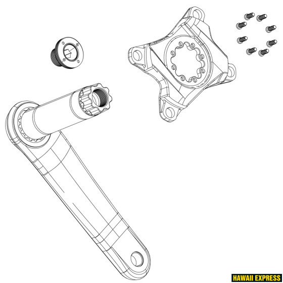 CRANK ARM BOLT KIT M15 CAPLESS QTY 2 FOR ISIS & HWTZR M15 CRANK ARM BOLT KIT M15 CAPLESS QTY 2 FOR ISIS & HWTZR M15