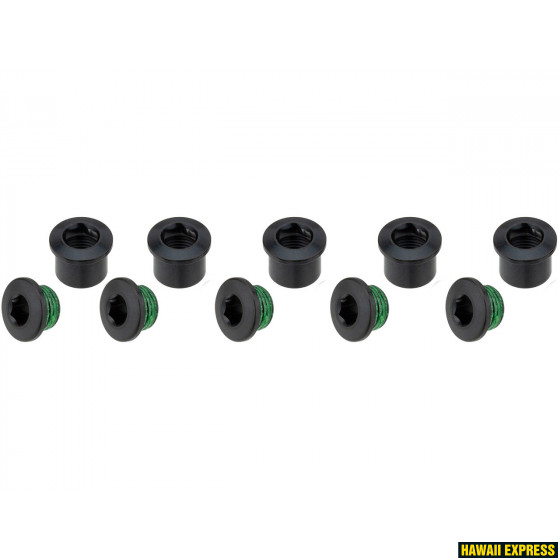 CHAINRING BOLT KIT 5x2 M8.5X7 / M8.5X5 ALUMINUM SILVER QTY 5