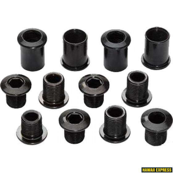 CHAINRING BOLT KIT 5X3 M8.5X7 / M8.5X5 STEEL BLACK / M8 STEEL BLACK TRIPLE QTY 5 CHAINRING BOLT KIT 5X3 M8.5X7 / M8.5X5 STEEL BLACK / M8 STEEL BLACK TRIPLE QTY 5