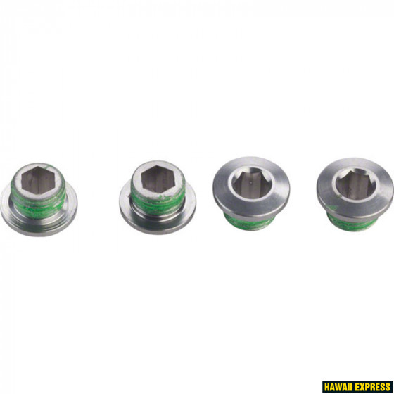 CHAINRING BOLT KIT 4X1 M8.5X5 ALUMINUM ZEPHYR GREY QTY 4 CHAINRING BOLT KIT 4X1 M8.5X5 ALUMINUM ZEPHYR GREY QTY 4