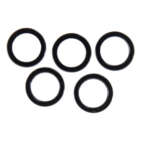 CRANK CHAINRING NUT SPACER KIT 2MM ALUMINUM BLACK QTY5 CRANK CHAINRING NUT SPACER KIT 2MM ALUMINUM BLACK QTY5