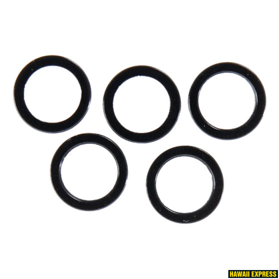 CRANK CHAINRING NUT SPACER KIT 2MM ALUMINUM BLACK QTY5 CRANK CHAINRING NUT SPACER KIT 2MM ALUMINUM BLACK QTY5