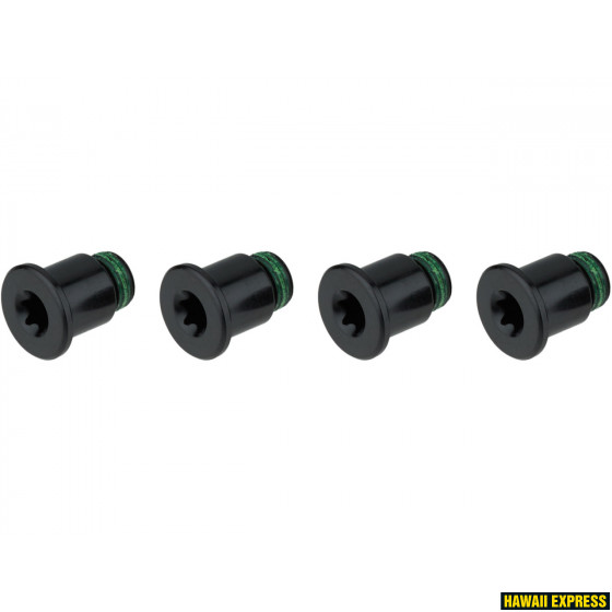 CHAINRING BOLT KIT 4X2 M8X4.75X8.75 ALUMINUM 94/107 BCD BLACK QTY 4 CHAINRING BOLT KIT 4X2 M8X4.75X8.75 ALUMINUM 94/107 BCD BLACK QTY 4